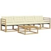 Lauko sofos komplektas 5 pcs Balta ir kreminė 79 x 79 x 37 cm
