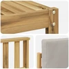 Lauko sofos komplektas 5 pcs Balta ir šviesiai pilka