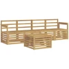 Lauko sofos komplektas 5 pcs Balta Kietos akacijos mediena