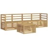 Lauko sofos komplektas 5 pcs Balta Kietos akacijos mediena