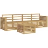 Lauko sofos komplektas 5 pcs Balta Kietos akacijos mediena