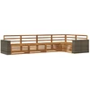 Lauko sofos komplektas 5 pcs Natūrali 331 x 172,5 x 73 cm