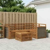 Lauko sofos komplektas 5 pcs Natūrali 59 x 59 x 37 cm