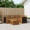 Lauko sofos komplektas 5 pcs Natūrali 59 x 59 x 37 cm