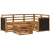 Lauko sofos komplektas 5 pcs Natūrali 59 x 59 x 37 cm