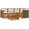 Lauko sofos komplektas 5 pcs Natūrali 59 x 59 x 37 cm