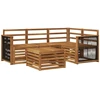 Lauko sofos komplektas 5 pcs Natūrali 59 x 59 x 37 cm