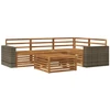 Lauko sofos komplektas 5 pcs Natūrali 79 x 79 x 37 cm