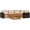 Lauko sofos komplektas 5 pcs Natūrali 79 x 79 x 37 cm