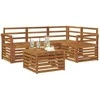 Lauko sofos komplektas 5 pcs Natūrali