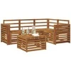 Lauko sofos komplektas 5 pcs Natūrali
