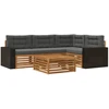 Lauko sofos komplektas 5 pcs Natūralus ir antracitas