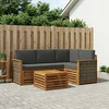 Lauko sofos komplektas 5 pcs Natūralus ir antracitas