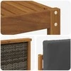 Lauko sofos komplektas 5 pcs Natūralus ir antracitas