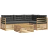 Lauko sofos komplektas 5 vnt. 4 vietos Baltas and Anthracite