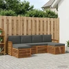 Lauko sofos komplektas 5 vnt. 6 vietos Natural and Anthracite