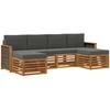 Lauko sofos komplektas 5 vnt. 6 vietos Natural and Anthracite