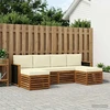 Lauko sofos komplektas 5 vnt. 6 vietos Natural and Kreminis