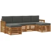Lauko sofos komplektas 5 vnt. 6 vietos Natural and Anthracite