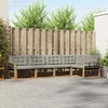 Lauko sofos komplektas 5 vnt. Balta ir šviesiai pilka
