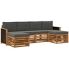 Lauko sofos komplektas 5 vnt. 6 vietos Natural and Anthracite