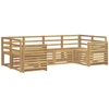 Lauko sofos komplektas 6 pcs Balta 245 x 132,5 x 73 cm