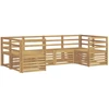Lauko sofos komplektas 6 pcs Balta 245 x 126,5 x 73 cm