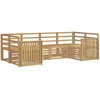 Lauko sofos komplektas 6 pcs Balta 245 x 128,5 x 73 cm