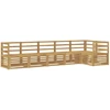 Lauko baldų komplektas Lauko sofos komplektas 6 pcs Balta 304 x 126,5 x 73 cm