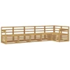 Lauko sofos komplektas 6 pcs Balta 306 x 128,5 x 73 cm