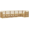 Lauko sofos komplektas 6 pcs Balta 306 x 128,5 x 73 cm