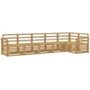 Lauko sofos komplektas 6 pcs Balta 308 x 130,5 x 73 cm