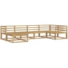 Lauko sofos komplektas 6 pcs Balta 325 x 166,5 x 73 cm