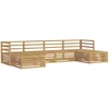 Lauko sofos komplektas 6 pcs Balta 325 x 162,5 x 73 cm
