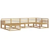 Lauko sofos komplektas 6 pcs Balta 327 x 168,5 x 73 cm