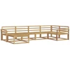 Lauko sofos komplektas 6 pcs Balta 329 x 170,5 x 73 cm