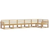 Lauko sofos komplektas 6 pcs Balta 408 x 170,5 x 73 cm