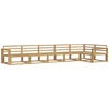Lauko sofos komplektas 6 pcs Balta 410 x 172,5 x 73 cm