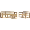 Lauko sofos komplektas 6 pcs Balta 59 x 59 x 37 cm