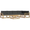 Lauko sofos komplektas 6 pcs Balta ir antracito 79 x 79 x 37 cm