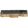 Lauko sofos komplektas 6 pcs Balta ir antracito 79 x 79 x 37 cm