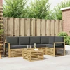 Lauko sofos komplektas 6 pcs Balta ir antracito 59 x 59 x 37 cm