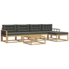 Lauko sofos komplektas 6 pcs Balta ir antracito 79 x 79 x 37 cm