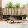 Lauko sofos komplektas 6 pcs Balta ir antracito Poliesteris