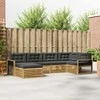Lauko sofos komplektas 6 pcs Balta ir antracito Poliesteris