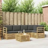 Lauko sofos komplektas 6 pcs Balta ir antracito 59 x 59 x 37 cm