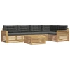 Lauko sofos komplektas 6 pcs Balta ir antracito 79 x 79 x 37 cm