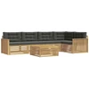 Lauko sofos komplektas 6 pcs Balta ir antracito 79 x 79 x 37 cm