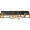 Lauko sofos komplektas 6 pcs Balta ir antracito 79 x 79 x 37 cm