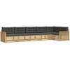 Lauko sofos komplektas 6 pcs Balta ir antracito